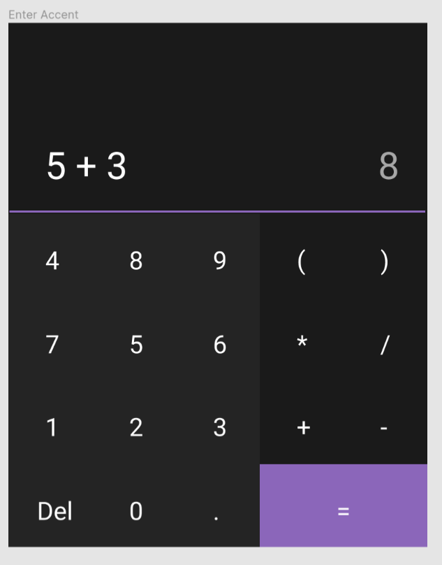 Calculator UI Wireframe